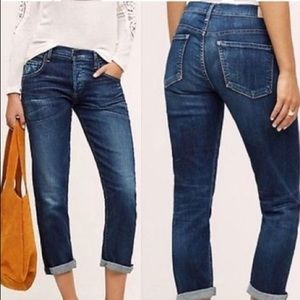 CITIZENS OF HUMANITY DYLAN DROP RISE CROPPED JEAN